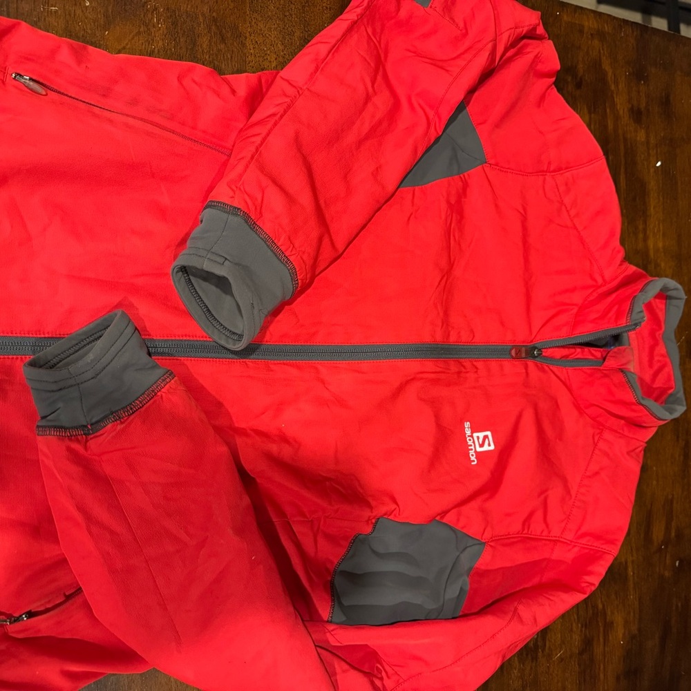 Vintage Salomon Red and Gray Performance Jacket